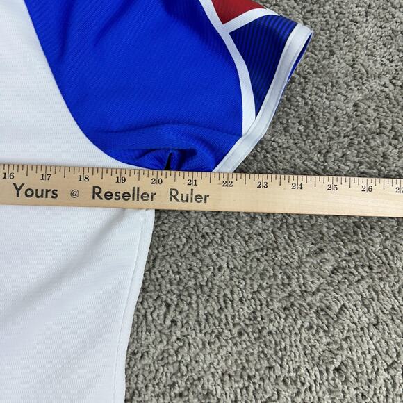 Atlanta Braves Jersey Womens Large White Blue MLB Baseball Nike City Connect 715 - Picture 12 of 14